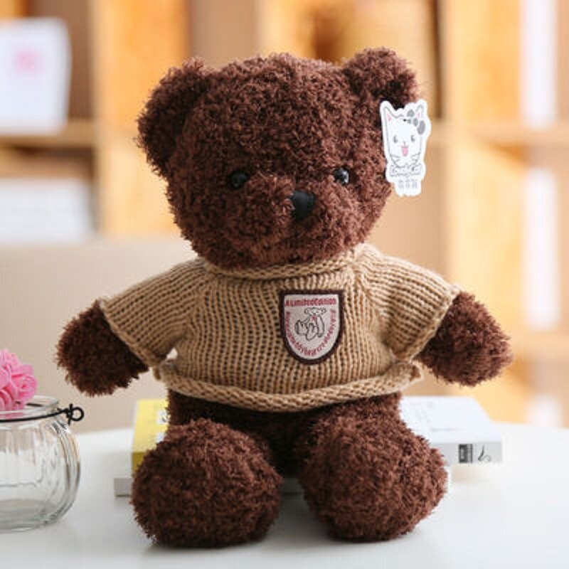 Hot 30cm Lovely Teddy Bear Plush Toys Stuffed Cute Bear with Heart Doll Girls Valentine&#39;s Gift Kids Baby Christmas Brinquedos - Executive-Skincare