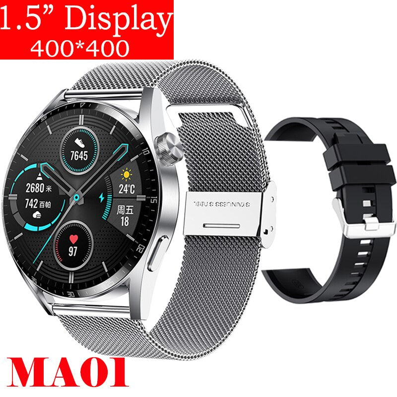 2022 Smart Watch Men Android GT3 1.5 inch Always Display Bluetooth Call IP68 Wateroproof Smartwatch for Men Huawei Xiaomi Iphone - Executive-Skincare