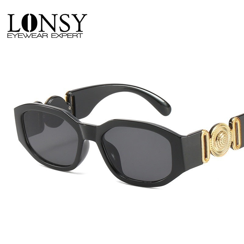 Fashion Brand Design Vintage Small Rectangle Sunglasses Women Men Retro Cutting Lens Gradient Square Sun Glasses Female UV400 - Executive-Skincare