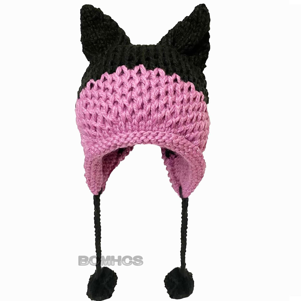 BomHCS Cute Fox Ears Beanie Winter Warm 100% Handmade Knit Hat - Executive-Skincare