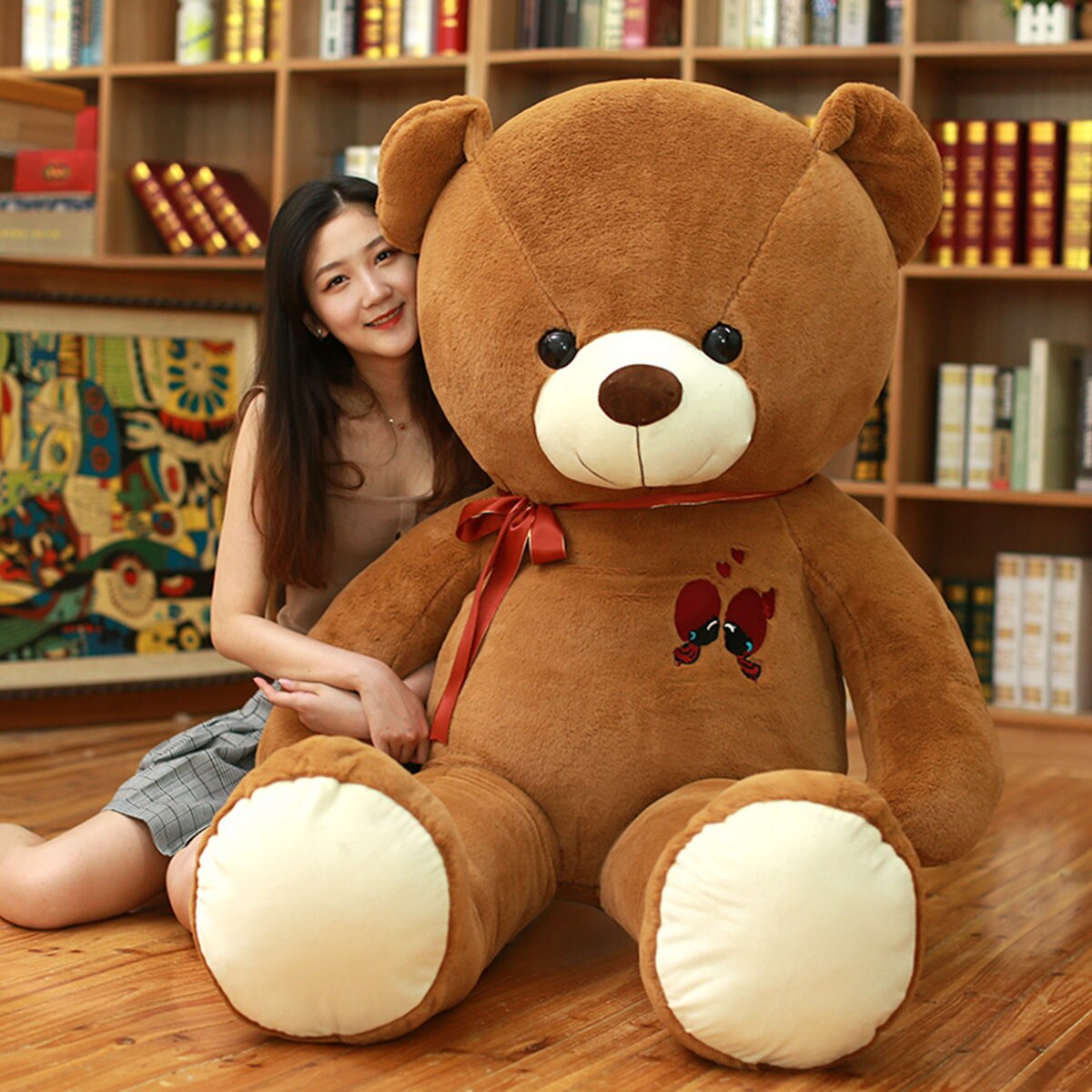 60-100cm Large Teddy Bear Plush Toy Lovely Giant Bear Huge Stuffed Soft Animal Dolls Kids Toy Birthday Gift For Girlfriend Lover - Executive-Skincare