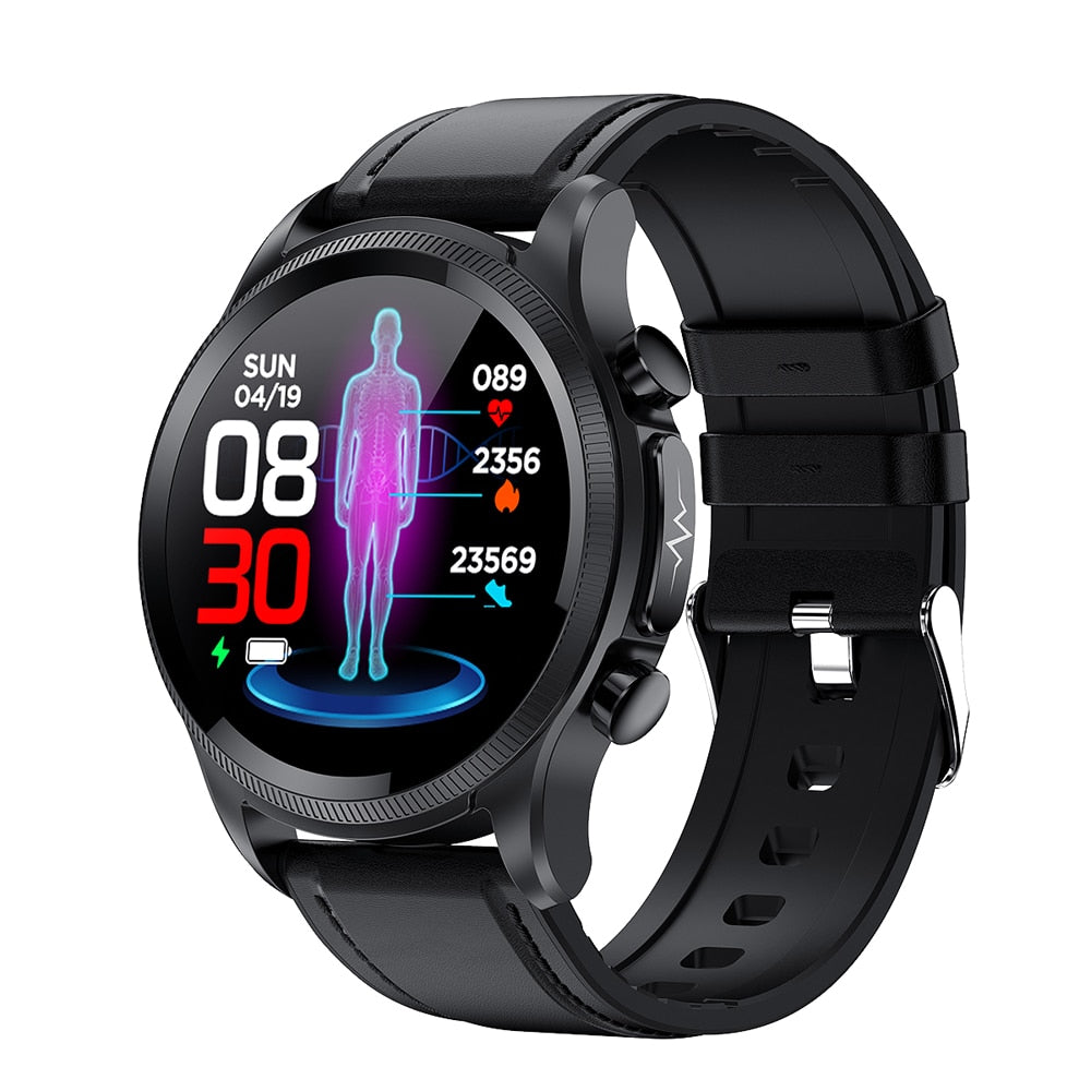 Cardica Blood Glucose Smart Watch ECG Monitoring Blood Pressure Body Temperature Smartwatch Men IP68 Waterproof Fitness Tracker - Executive-Skincare