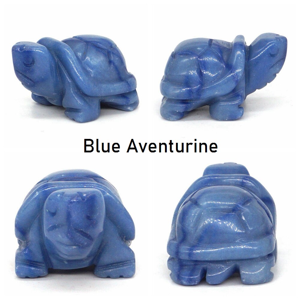 1.5&quot; Tortoise Statue Natural Gemstone Carving Healing Crystal Animals Figurines Reiki Stones Decoration Wholesale - Executive-Skincare