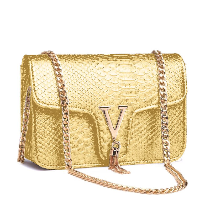 Luxury Handbags Women Bags Designer European America Ladies Chic Leather Stylish Crossbody Shoulder Bags Yellow Golden Handbag - Executive-Skincare