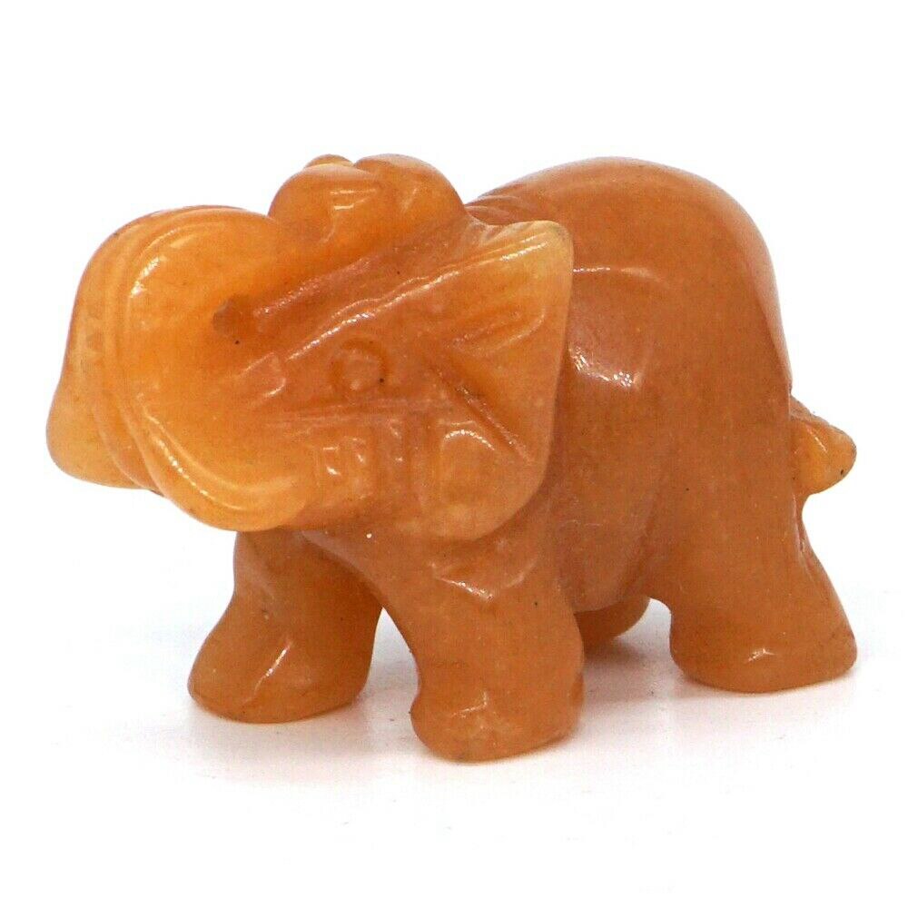 Elephant Statue Natural Gemstone Carved Healing Crystal Amethyst Quartz Animals Figurine Reiki Stones Lucky Decoration Wholesale - Executive-Skincare