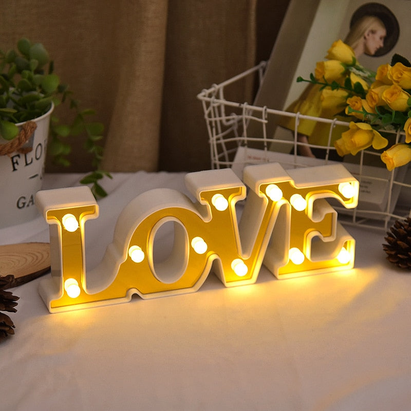 Valentines Day Decor for Girlfriend Red Battery Wedding Decoration DIY LED Love Light Gift Mothers Day Hen Party Decoration - Executive-Skincare