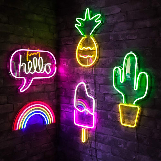 Bar Neon Light Party Wall Hanging LED Neon Sign for Xmas Shop Window Art Wall Decor Neon Lights Colorful Neon Lamp USB Powered - Executive-Skincare