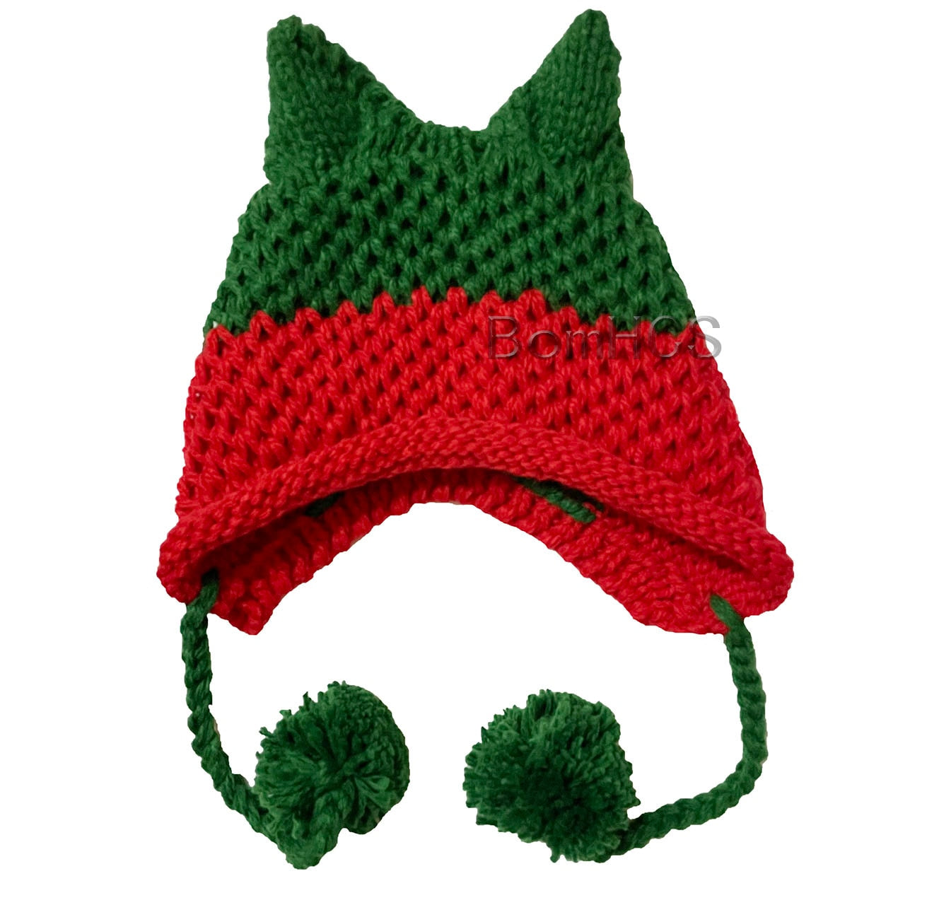 BomHCS Cute Fox Ears Beanie Winter Warm 100% Handmade Knit Hat - Executive-Skincare