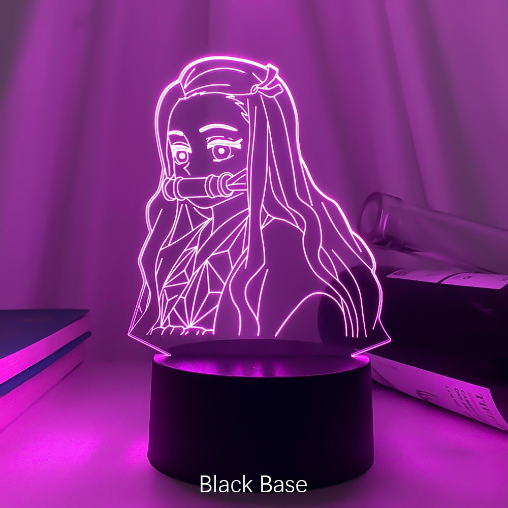 Kimetsu No Yaiba Nezuko Kamado Figure Led Night Light for Bedroom Decor Nightlight Kids Child Table 3d Lamp Demon Slayer Gift - Executive-Skincare