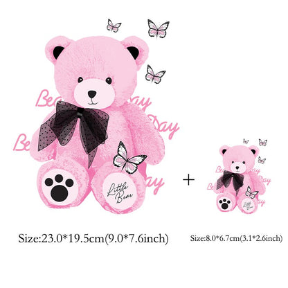 Bear Patch Iron on Transfers for Clothing Thermoadhesive Patches on Clothes Animals Teddy Bear Thermal Stickers on T-shirts - Executive-Skincare