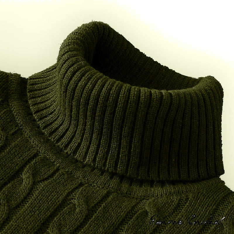 Winter Warm Turtleneck Sweater Autumn Men&#39;s Rollneck Warm Knitted Sweater protect the neck S-XXL - Executive-Skincare