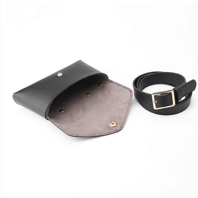 Pu Leather Waist Bag Large Capacity Belt Bag Women Crossbody Waist Bags with Belt Mobile Phone Bag Small Purse Clutch - Executive-Skincare