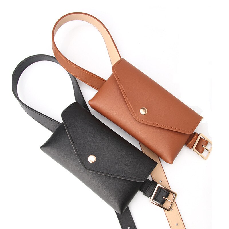 Pu Leather Waist Bag Large Capacity Belt Bag Women Crossbody Waist Bags with Belt Mobile Phone Bag Small Purse Clutch - Executive-Skincare