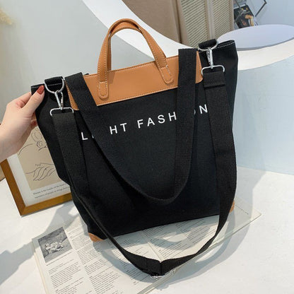 Korean Handbag Leisure Commuting Shoulder Bag Women&#39;s Big Bag Ins New Fashion Women&#39;s Messenger Canvas Tote Bag - Executive-Skincare