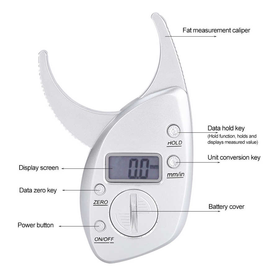 Body Fat Caliper Tester Scales Fitness Monitors Analyzer Digital Skinfold Slimming Measuring instruments Electronic Fat Measure - Executive Quality Store