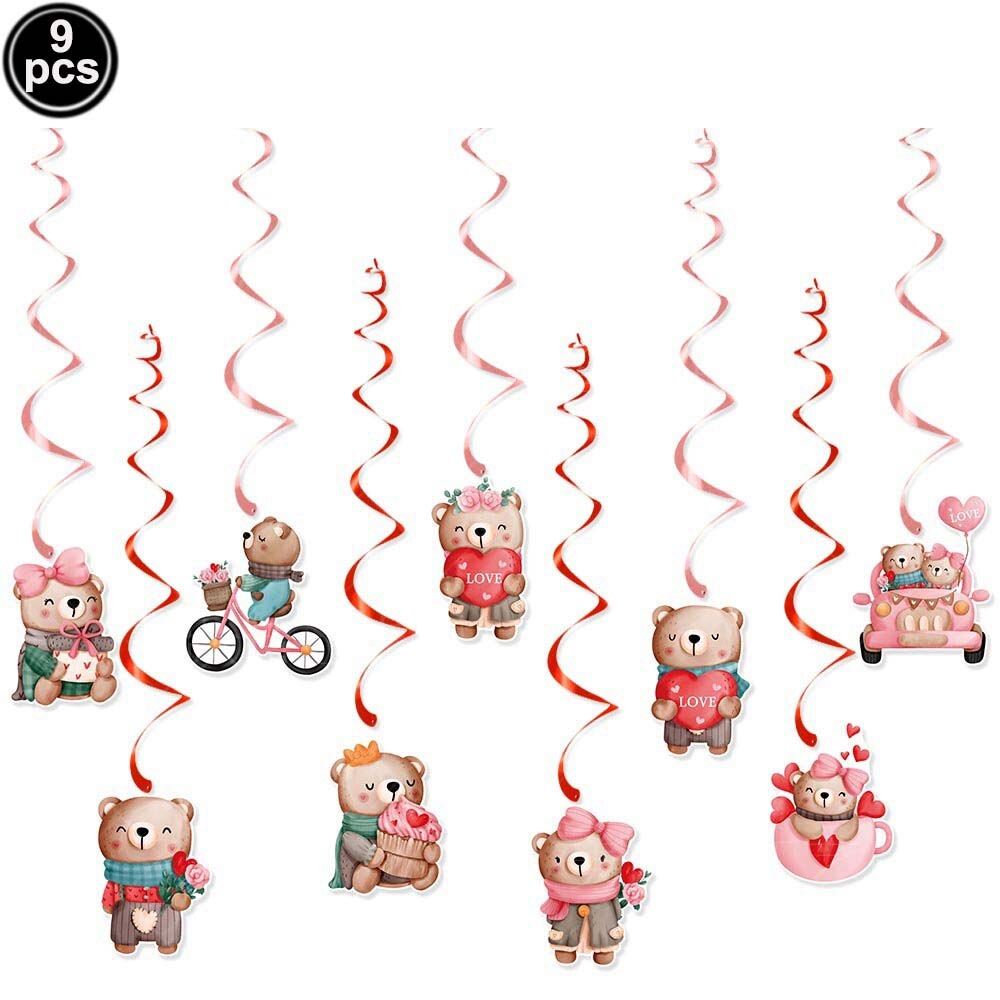 5pcs Love Bear Balloon include Big Bear Balloon and Mini Bear Balloon Birthday Valentines Party Wedding Decoration Bear Balloon - Executive-Skincare