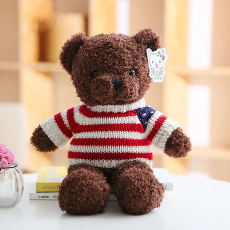 Hot 30cm Lovely Teddy Bear Plush Toys Stuffed Cute Bear with Heart Doll Girls Valentine&#39;s Gift Kids Baby Christmas Brinquedos - Executive-Skincare