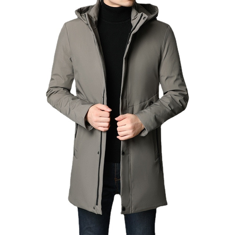 2022 New Brand Casual Fashion Hooded Men Long Parka Winter Jacket Heavy Thick Warm Outerwear Windbreaker Coats Man Clothes S-3XL - Executive-Skincare