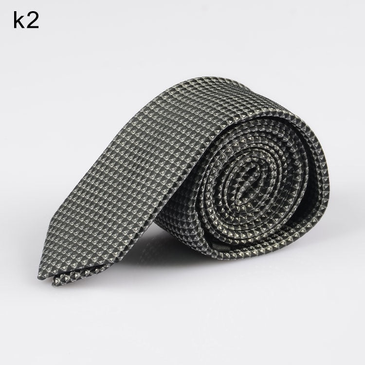 New Men&#39;s Casual Slim Ties Classic Polyester Woven Party Neckties Fashion Plaid Dots Man Neck Tie For Wedding Business Male Tie - Executive-Skincare