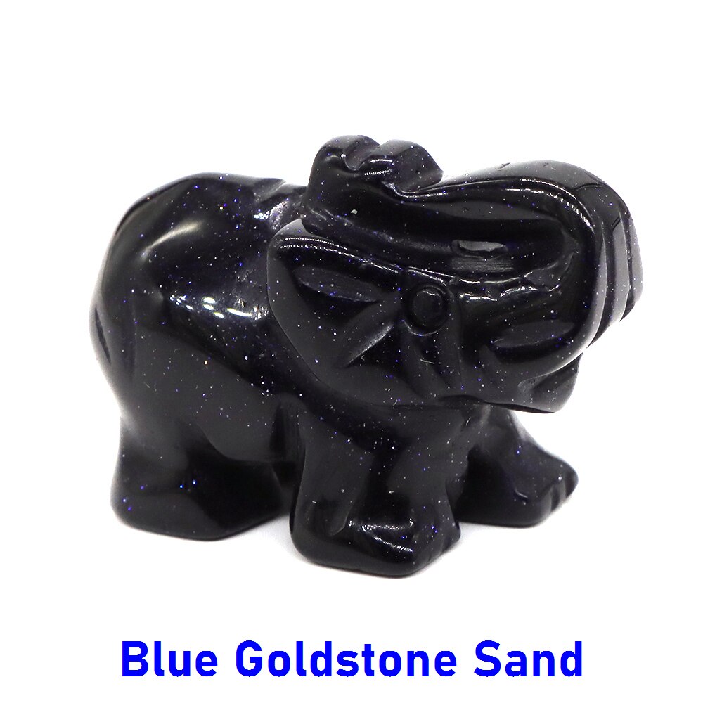 Elephant Statue Natural Gemstone Carved Healing Crystal Amethyst Quartz Animals Figurine Reiki Stones Lucky Decoration Wholesale - Executive-Skincare