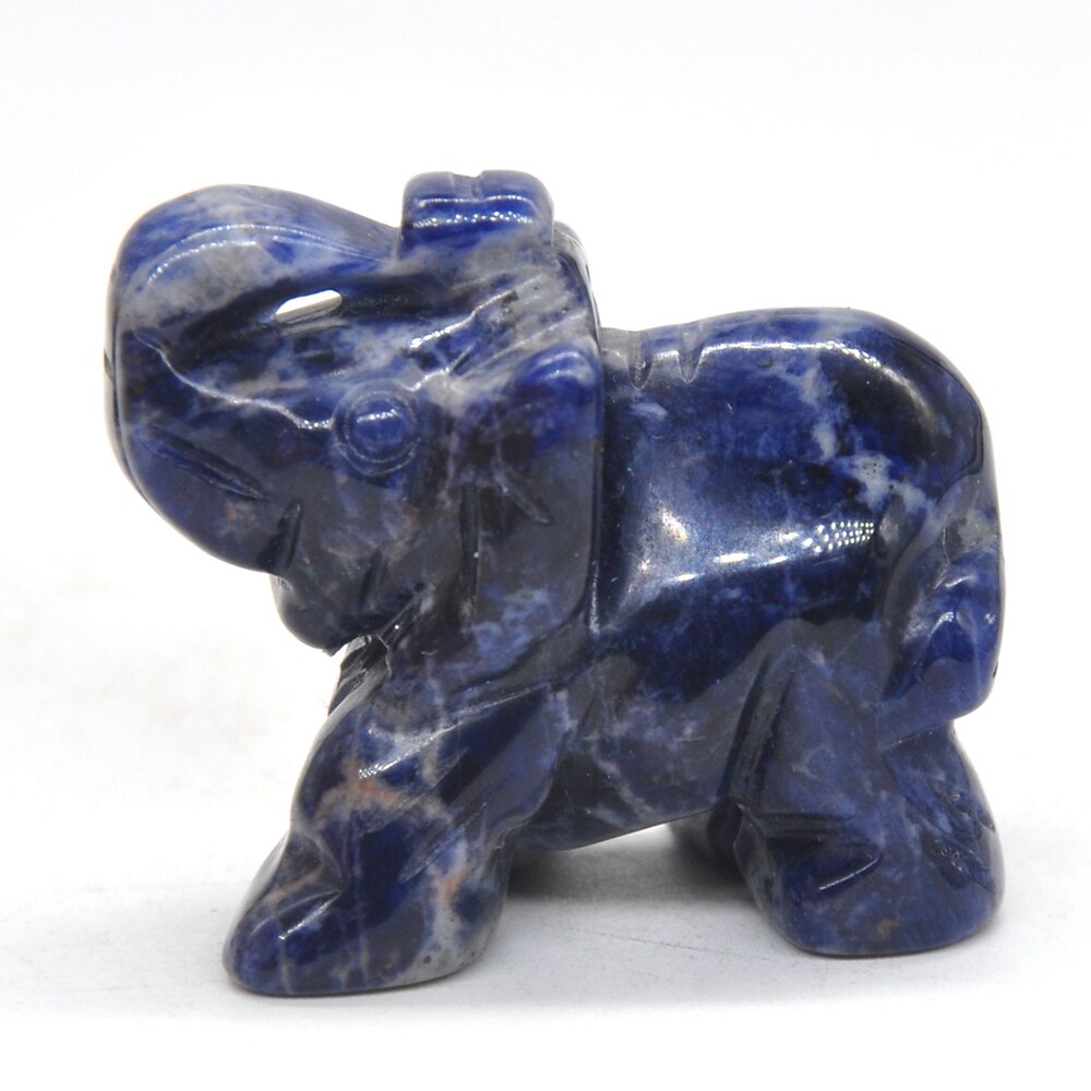 Elephant Statue Natural Gemstone Carved Healing Crystal Amethyst Quartz Animals Figurine Reiki Stones Lucky Decoration Wholesale - Executive-Skincare