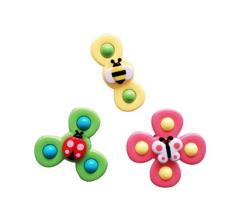 Suction Cups Spinning Top Toy For Baby Infant Insect Gyro Relief Stress Educational Toys Suction Rotating Rattle Sets Bath Toys - Executive-Skincare