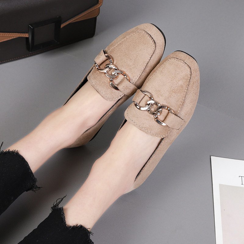 Spring Fashion Flat Shoes Women Quality Metal Slip on Loafer Shoes Ladies Flats Mocassins Big Size 35-41 Sapato Feminino 2021 - Executive-Skincare