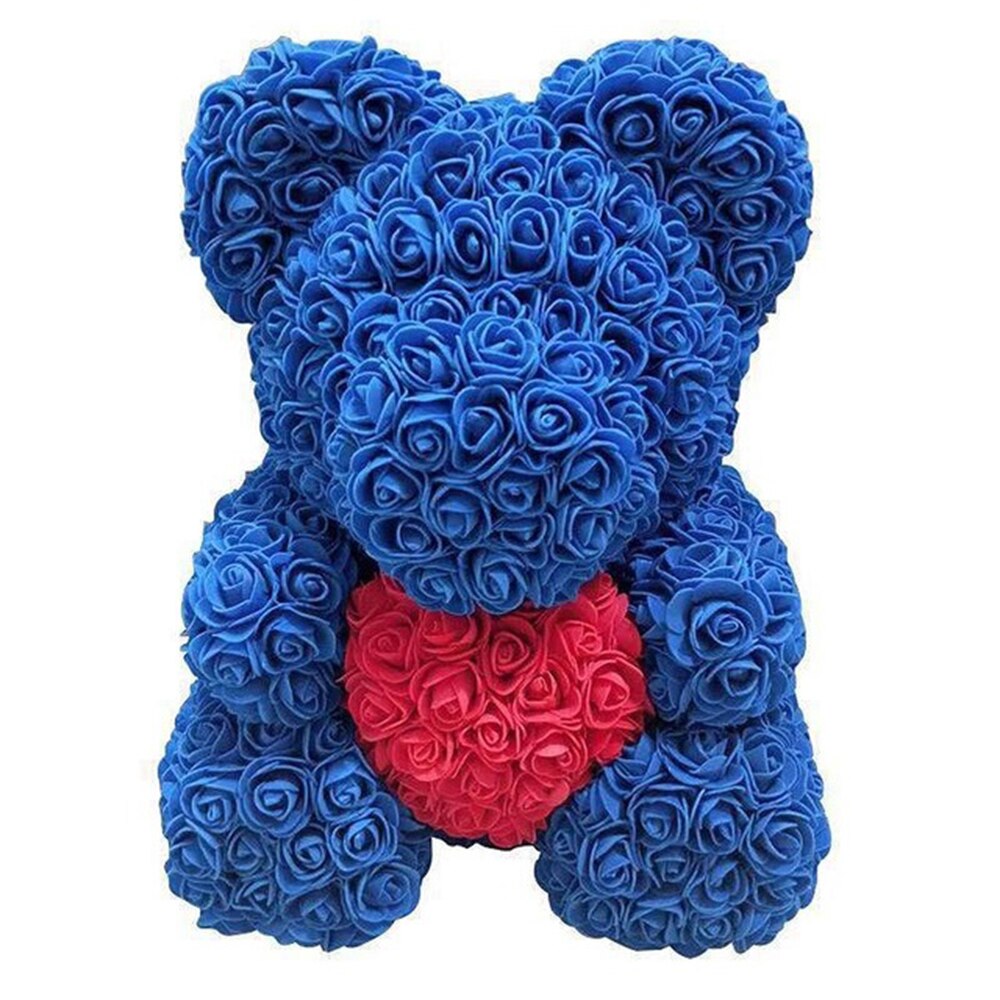 25/40CM Rose Bear Artificial Flowers Teddy Roses Bear for Wedding Anniversary Girlfriend Valentine&#39;s Day Christmas DIY Gifts Box - Executive-Skincare