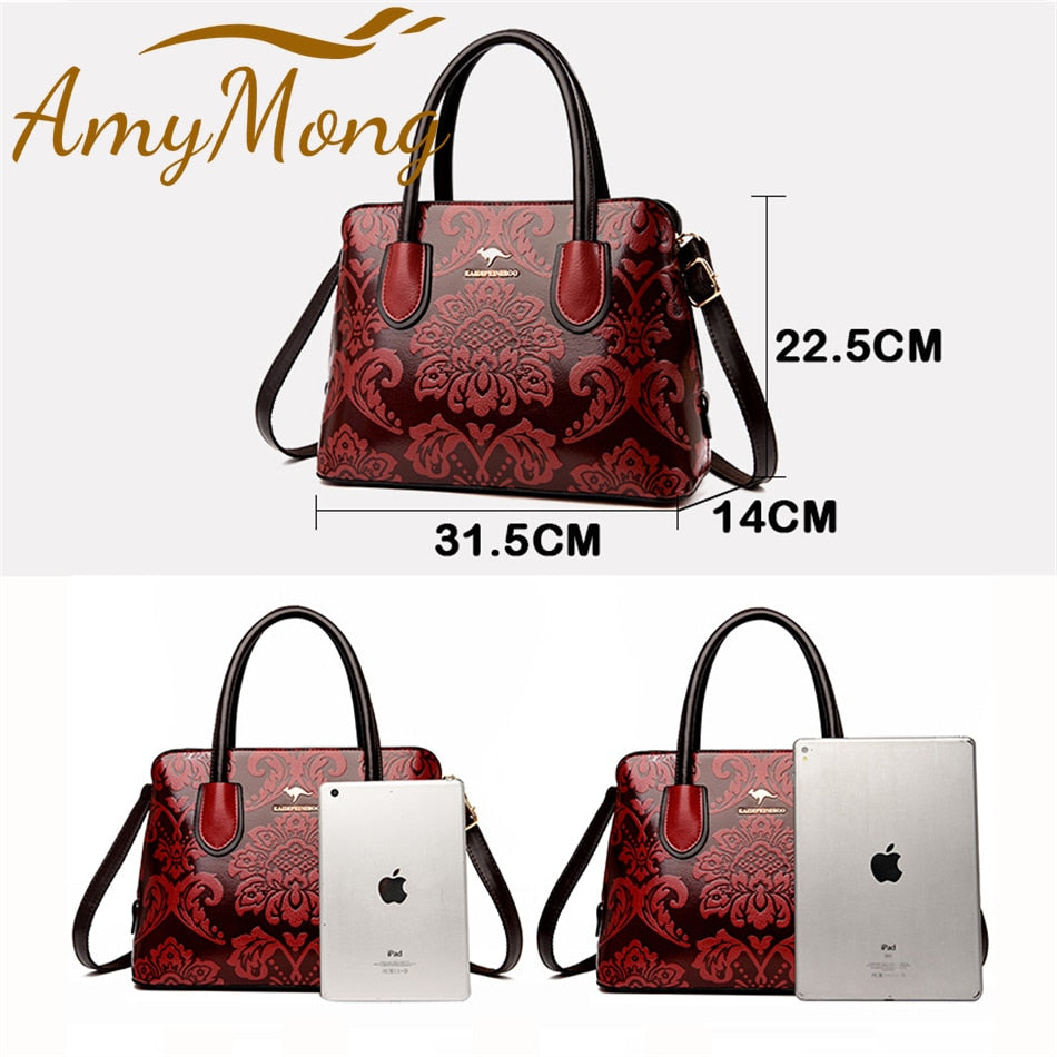 2021 Flower Pattern Luxury Designer Handbags Purses Ladies Shoulder Crossbody Messenger Bag Women Large Capacity Tote Sac A Main - Executive-Skincare