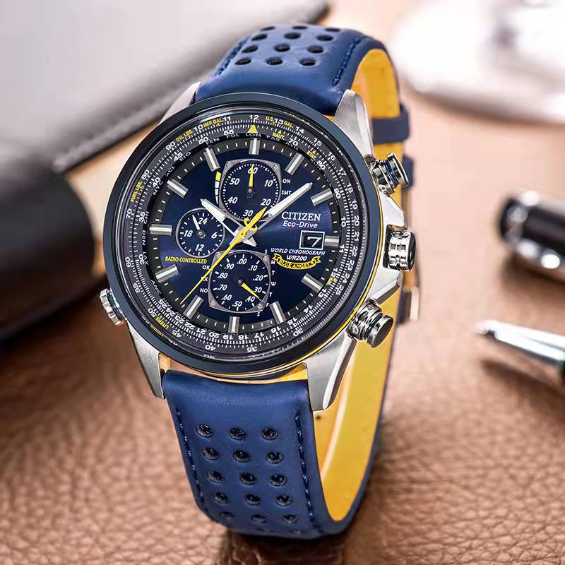 New Blue Angel Quartz Men&#39;s Watch WISH Fashion Men&#39;s Watch Waterproof 4 Button Multifunction - Executive-Skincare