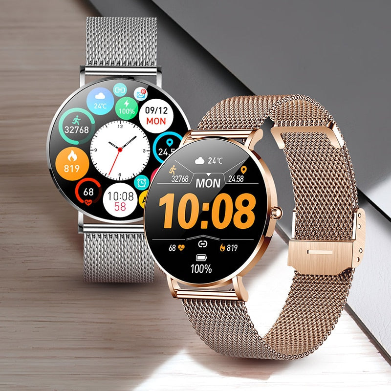 2022 New Ultra Thin Smart Watch Women 1.36&quot; AMOLED 360*360 HD Pixel Display Always Show Time Call Reminder Smartwatch Ladies+Box - Executive-Skincare