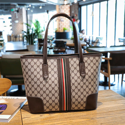 Shoulder Tote Bags For Women 2022 New Luxury Fashion Large Leather Shopping Designer Plaid Travel Party Female Laptop Handbags - Executive-Skincare