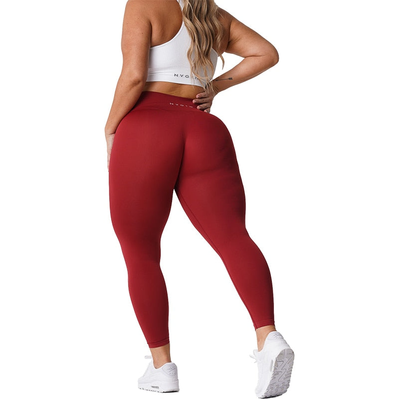 NVGTN Solid Seamless Leggings Women Soft Workout Tights Fitness Outfits Yoga Pants High Waisted Gym Wear  Lycra Spandex Leggings - Executive Quality Store