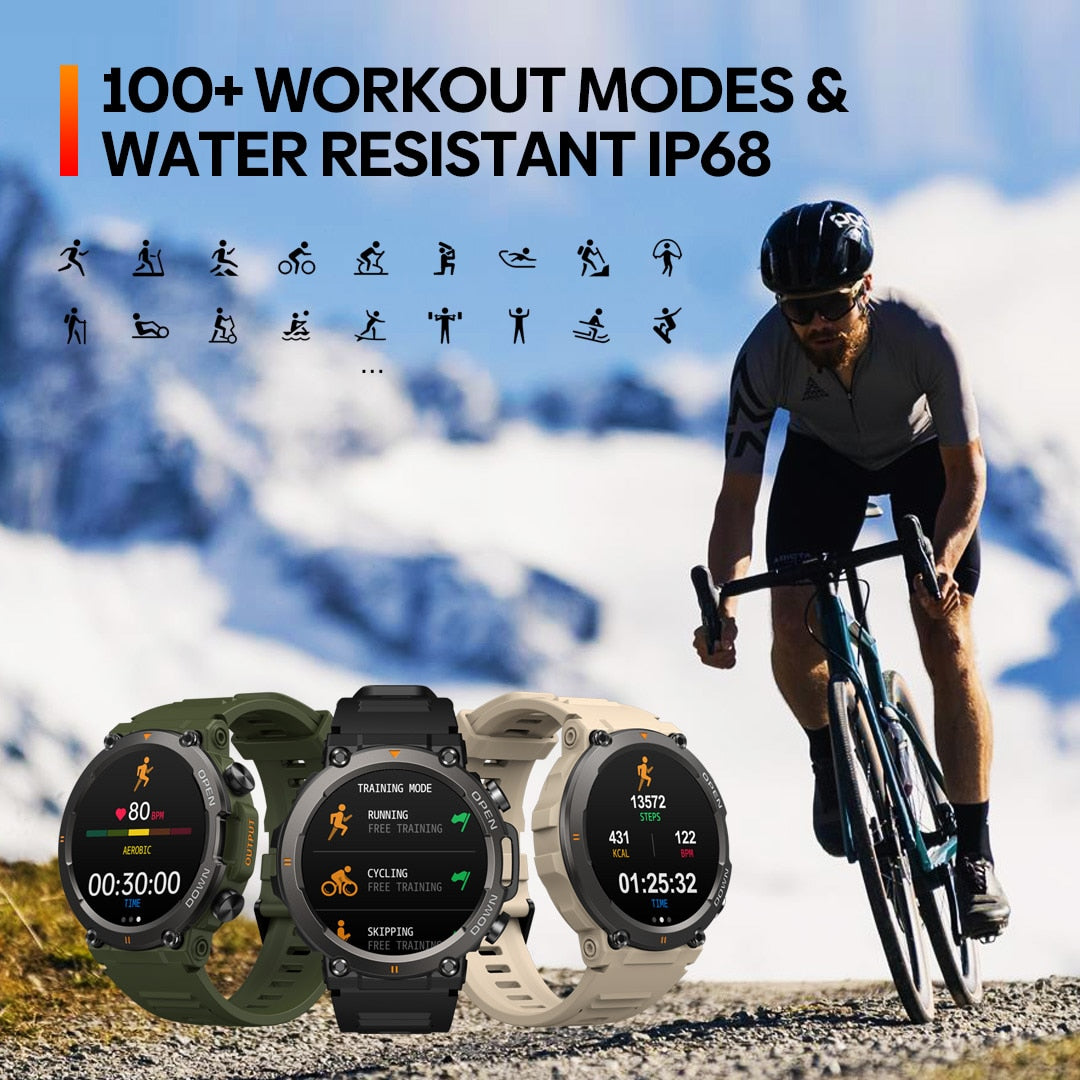 [World Premiere] Zeblaze Vibe 7 Rugged Smartwatch Make/Receive Calls 25 days Battery Life 100+ Sports Modes Smart Watch for Men - Executive-Skincare