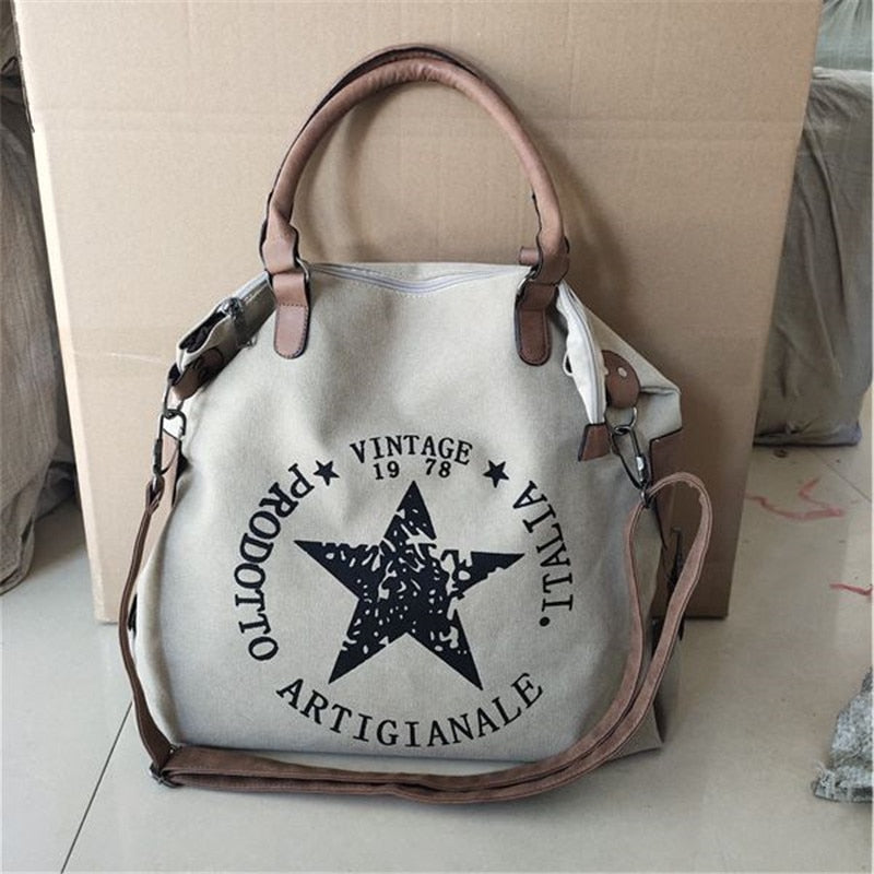 2022 Top Qaulity Women Printed Letters Shoulder Bags Large Size Capacity Handbags Multifunctional Canvas Bags 4 Colors - Executive-Skincare