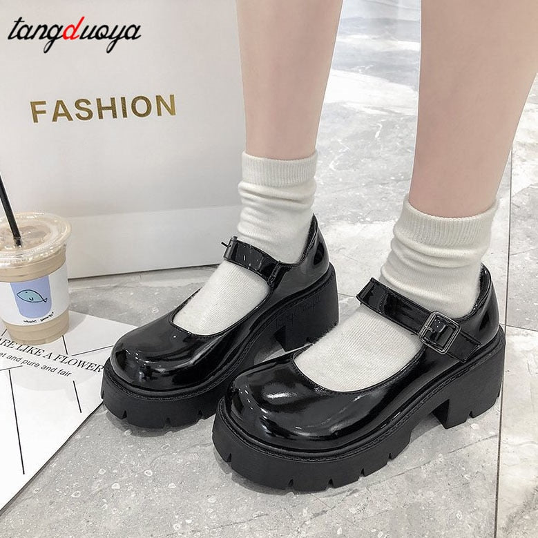 shoes heels mary janes Pumps platform Lolita shoes on heels Women&#39;s shoes Japanese Style Vintage Girls High Heel shoes for women - Executive-Skincare