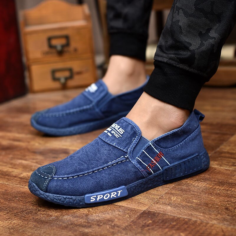 Trend Men Breathable Casual Shoes Zapatillas Hombre Jeans Canvas Shoes Fashion Flats Loafer Espadrilles Men Soft Sole Sneakers - Executive-Skincare