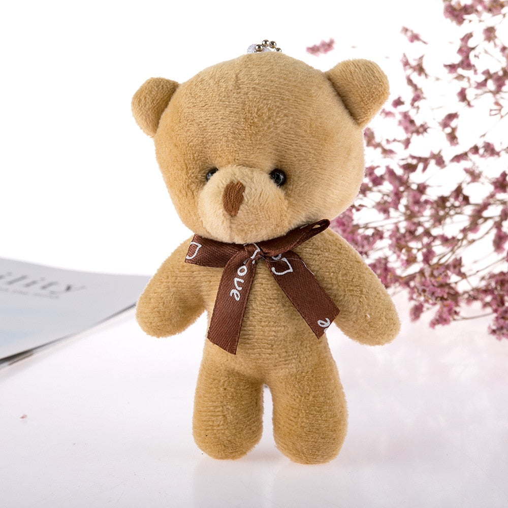 12CM Teddy Bear Plush Toy Siamese Bear Doll Bear Toy Small Gift Factory Wholesale Key Chain Pendant Gifts For Boyfriends - Executive-Skincare