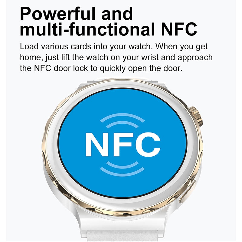 2022 NFC Bluetooth Call 360*360 HD Screen Smart Watch Women Waterproof Sports Fitness Tracker AI voice control Ladies Smartwatch - Executive-Skincare