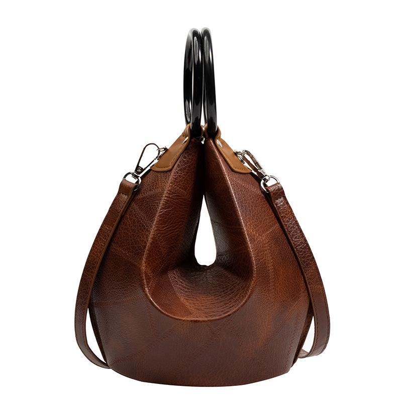 2022 bucket shape Design Women Shoulder Bags Funny tote Messenge Bag Luxury Pu Leather Crossbody Bag Ladies Small Chic Purses - Executive-Skincare