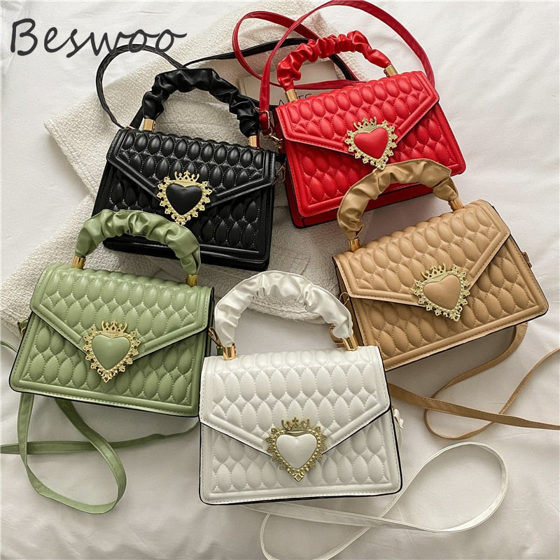 Fashion Luxury Designer Handbags 2022 Autumn Winter Embossed Crossbody Bags for Women Folds Top-handle Bags Female Shoulder Bag - Executive-Skincare