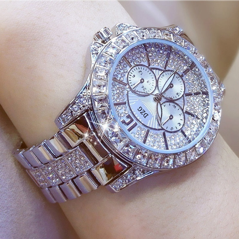 Fashion Women Watch with Diamond Watch Ladies Top Luxury Brand Ladies Casual Women&#39;s Bracelet Crystal Watches Relogio Feminino - Executive-Skincare