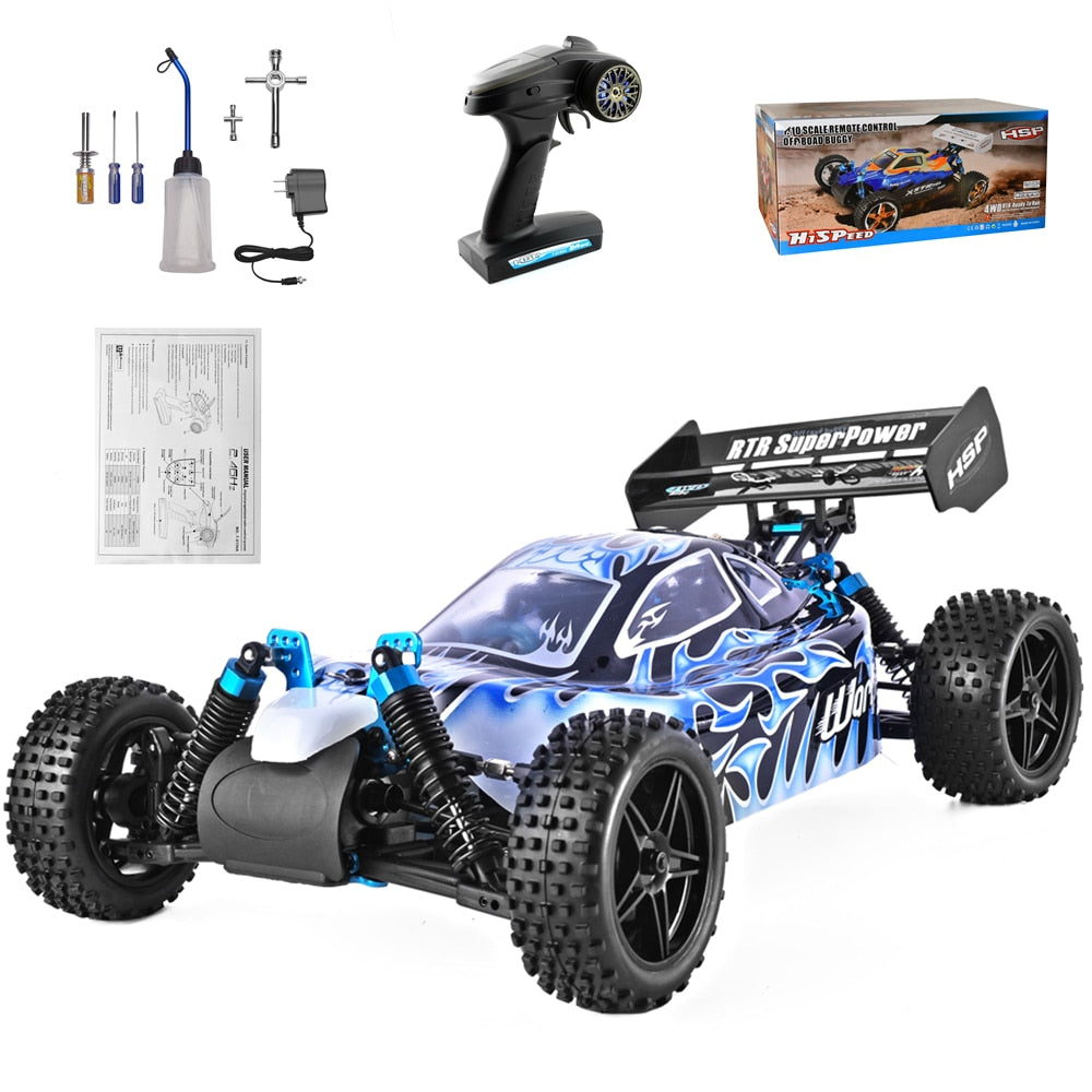 HSP RC Car 1:10 Scale 4wd Two Speed Off Road Buggy Nitro Gas Power Remote Control Car 94106 Warhead High Speed Hobby Toys - Executive-Skincare