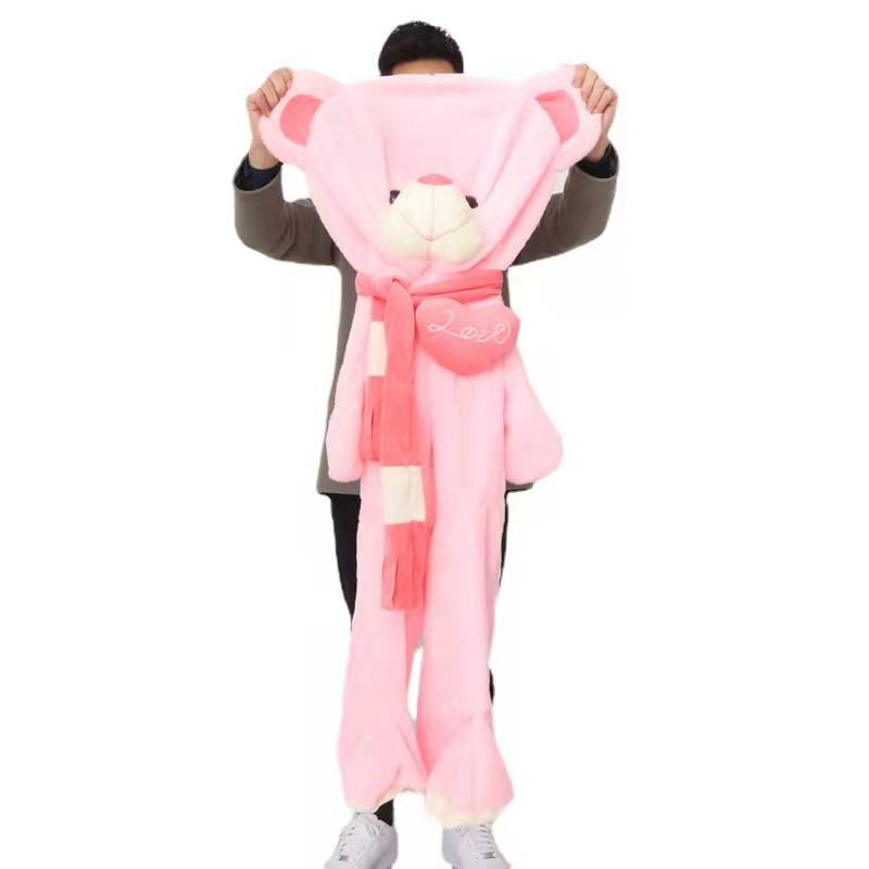 80-200cm Giant Teddy Skin Plush Toy Soft Big Animal Love Scarf Bear Empty Baby Cushion Pillow Kids Doll Children Girl Gifts - Executive-Skincare