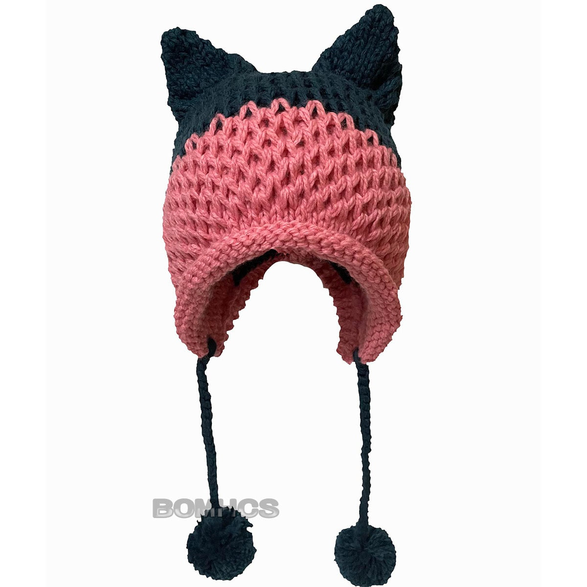 BomHCS Cute Fox Ears Beanie Winter Warm 100% Handmade Knit Hat - Executive-Skincare