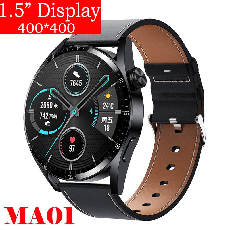 2022 Smart Watch Men Android GT3 1.5 inch Always Display Bluetooth Call IP68 Wateroproof Smartwatch for Men Huawei Xiaomi Iphone - Executive-Skincare