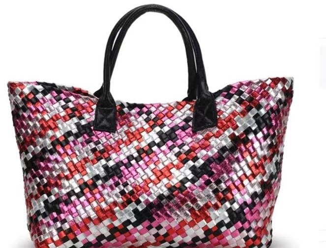 Women’s  Large Tote 2022 Trends Luxury Designer Handbags New Woven Colorblock Shoulder Bags Fashion Composite Bags Shopping Bags - Executive-Skincare