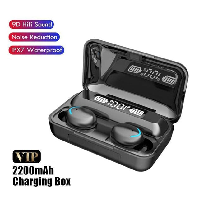 TWS Bluetooth Earphones 2200mAh Charging Box Wireless Headphone Fone Stereo Wireless Headset with Mic Sports Waterproof Earbuds - Executive-Skincare