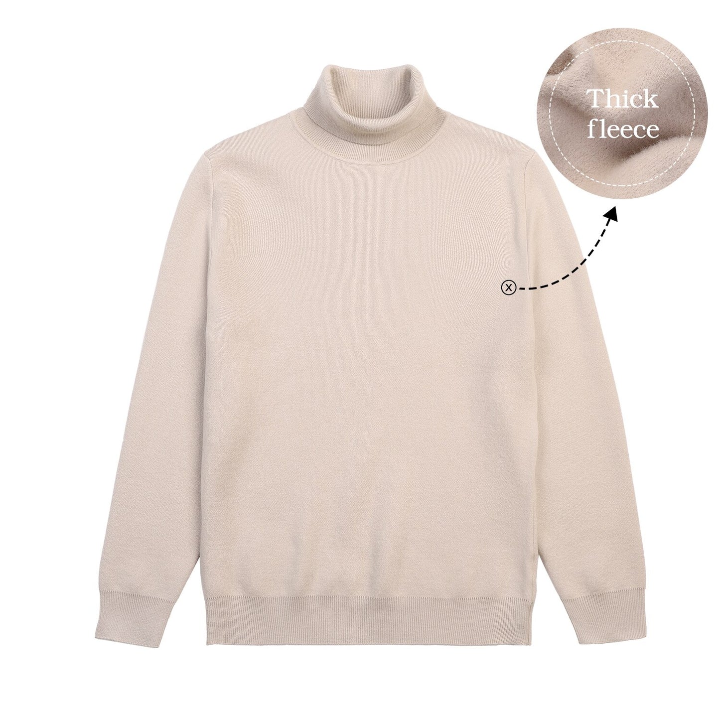 KUEGOU 2022 Autumn Winter New Men&#39;s Turtleneck Sweater High Quality Jumper Slim Fit Male Knitting Pullovers Warm Plus Size DR01 - Executive-Skincare