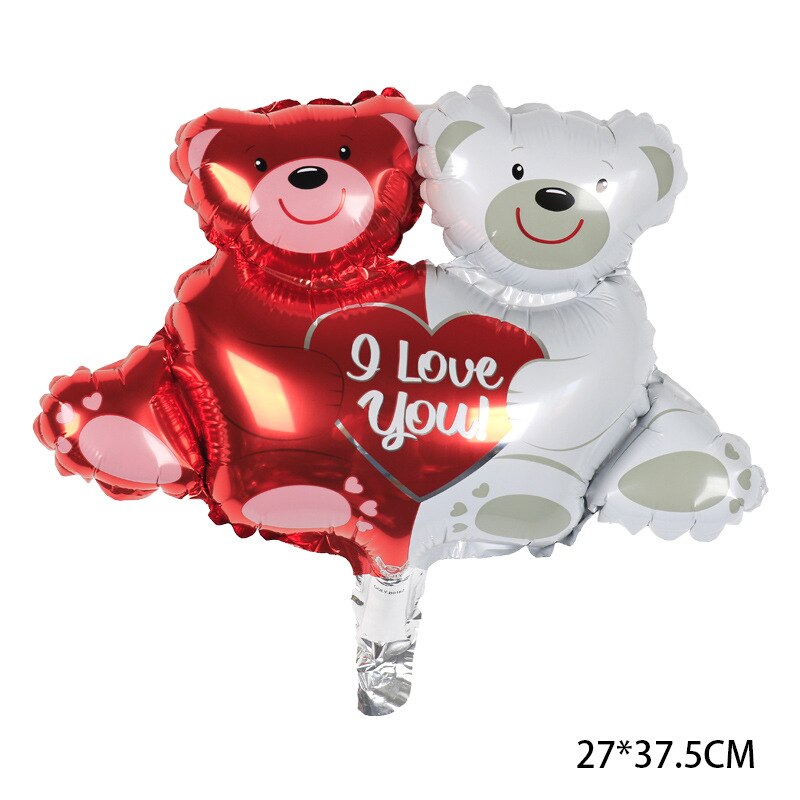 91*67cm Bear Balloon Aluminum Film Balloons Single Girl Wedding Baby Shower Decoration Birthday Valentine&#39;s Party Supplies - Executive-Skincare